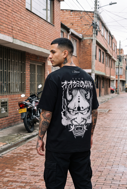 Camiseta Hannya VAXO — espalda con modelo